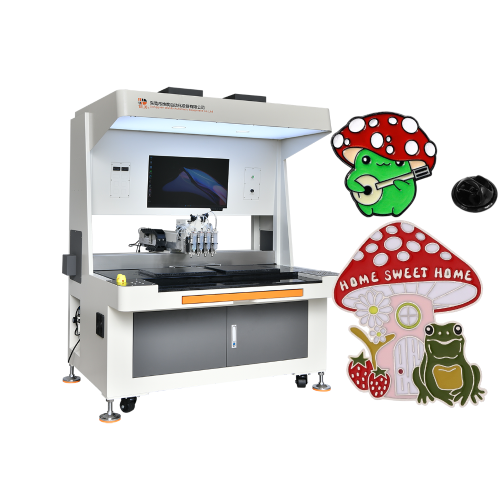 Customizable enamel pin badge filling machine